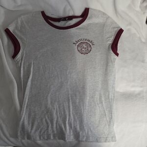 Abercrombie & Fitch Kids White Tee with Red Trim